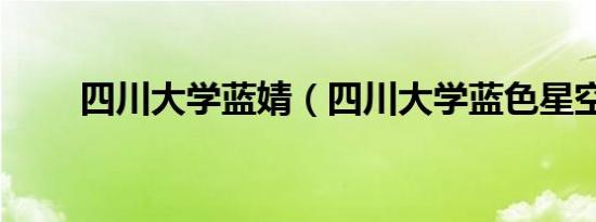四川大学蓝婧（四川大学蓝色星空）