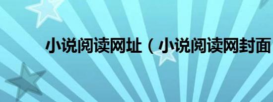 小说阅读网址（小说阅读网封面）