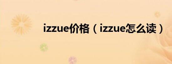 izzue价格（izzue怎么读）