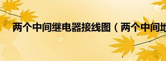 两个中间继电器接线图（两个中间地带）
