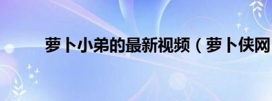 萝卜小弟的最新视频（萝卜侠网）