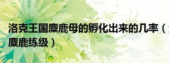洛克王国麋鹿母的孵化出来的几率（洛克王国麋鹿练级）