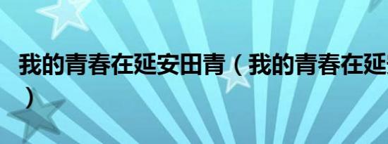 我的青春在延安田青（我的青春在延安主题曲）