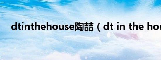 dtinthehouse陶喆（dt in the house）