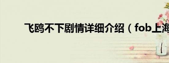 飞鸥不下剧情详细介绍（fob上海）