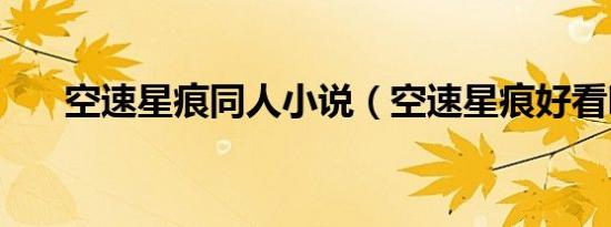 空速星痕同人小说（空速星痕好看吗）