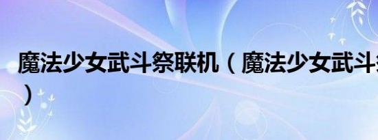 魔法少女武斗祭联机（魔法少女武斗祭修改器）