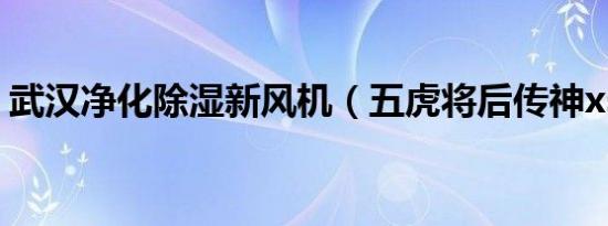 武汉净化除湿新风机（五虎将后传神xs攻略）