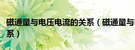磁通量与电压电流的关系（磁通量与电压的关系）