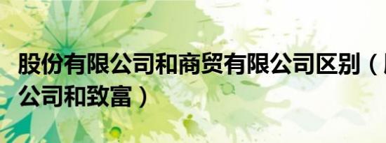 股份有限公司和商贸有限公司区别（股份有限公司和致富）
