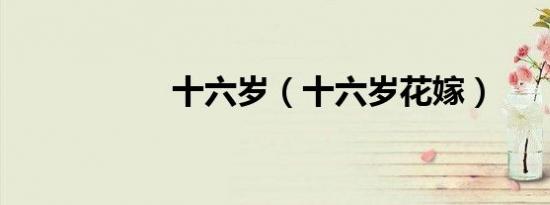 十六岁（十六岁花嫁）