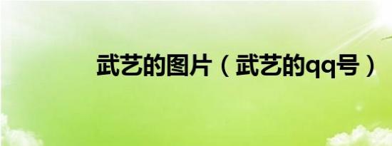 武艺的图片（武艺的qq号）