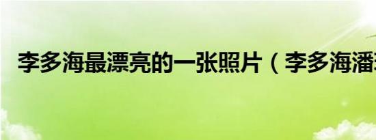 李多海最漂亮的一张照片（李多海潘玮柏）