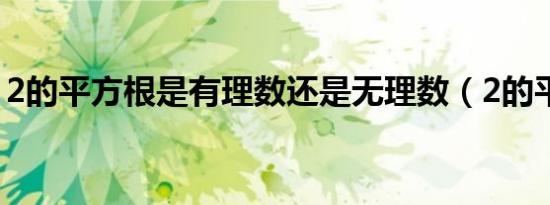 2的平方根是有理数还是无理数（2的平方根）