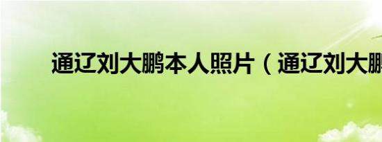 通辽刘大鹏本人照片（通辽刘大鹏）