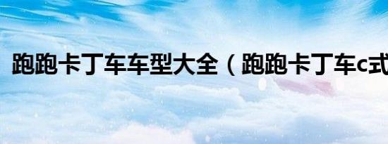 跑跑卡丁车车型大全（跑跑卡丁车c式连喷）