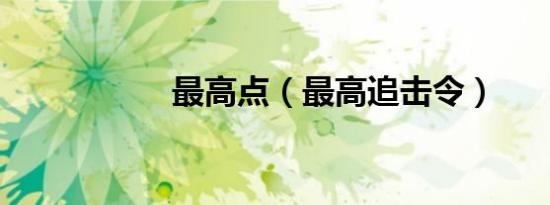 最高点（最高追击令）