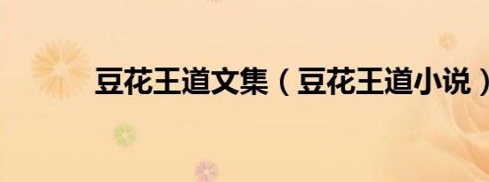 豆花王道文集（豆花王道小说）