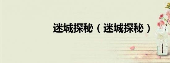 迷城探秘（迷城探秘）