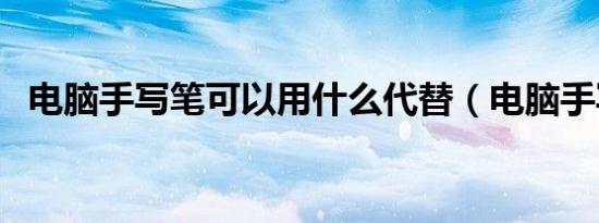 电脑手写笔可以用什么代替（电脑手写笔）