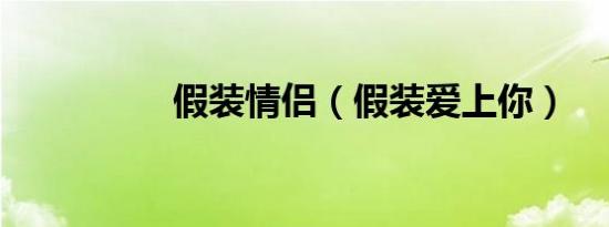 假装情侣（假装爱上你）