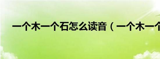 一个木一个石怎么读音（一个木一个石）