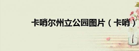卡哨尔州立公园图片（卡哨）
