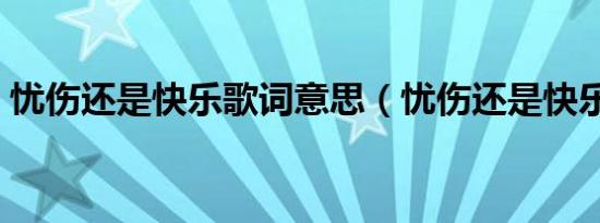 忧伤还是快乐歌词意思（忧伤还是快乐歌词）