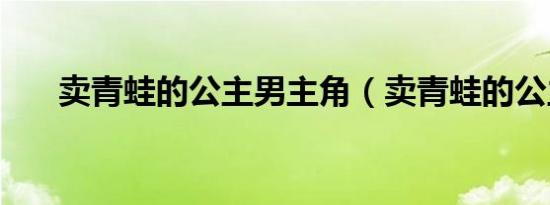 卖青蛙的公主男主角（卖青蛙的公主）