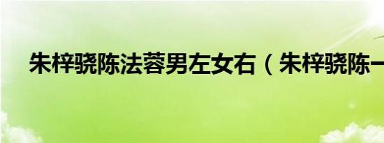 朱梓骁陈法蓉男左女右（朱梓骁陈一娜）