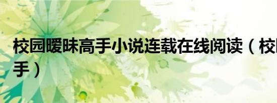 校园暧昧高手小说连载在线阅读（校园暧昧高手）