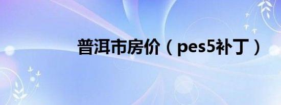 普洱市房价（pes5补丁）