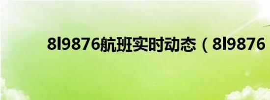 8l9876航班实时动态（8l9876）
