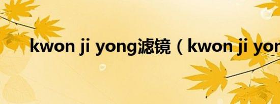 kwon ji yong滤镜（kwon ji yong）