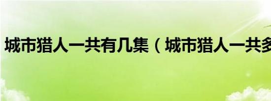 城市猎人一共有几集（城市猎人一共多少集）