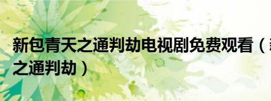 新包青天之通判劫电视剧免费观看（新包青天之通判劫）