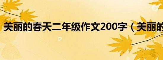 美丽的春天二年级作文200字（美丽的春天）