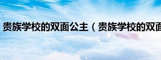 贵族学校的双面公主（贵族学校的双面公主）