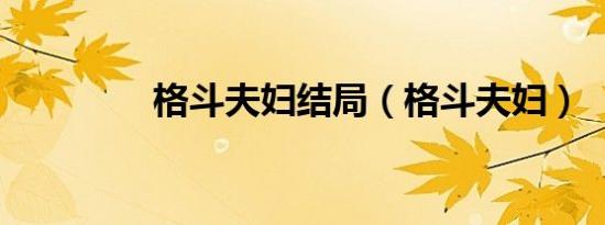 格斗夫妇结局（格斗夫妇）