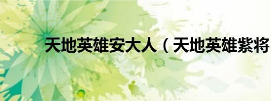 天地英雄安大人（天地英雄紫将）