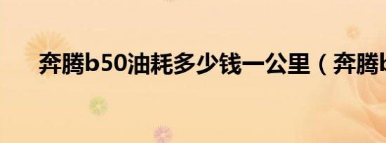 奔腾b50油耗多少钱一公里（奔腾b5）
