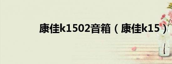 康佳k1502音箱（康佳k15）