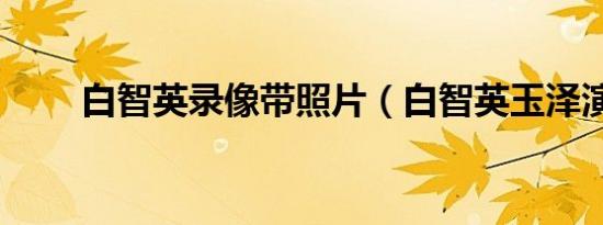 白智英录像带照片（白智英玉泽演）