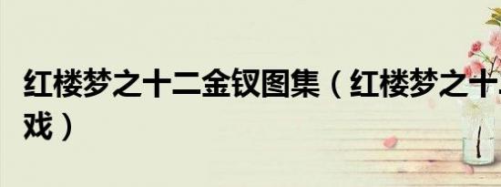 红楼梦之十二金钗图集（红楼梦之十二金钗游戏）