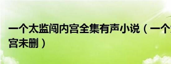 一个太监闯内宫全集有声小说（一个太监闯内宫未删）