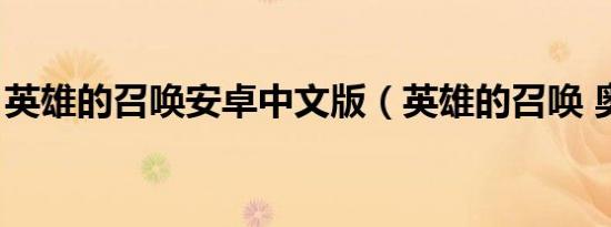 英雄的召唤安卓中文版（英雄的召唤 奥丹姆）