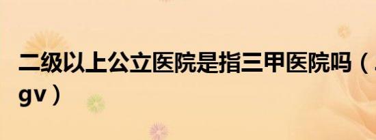 二级以上公立医院是指三甲医院吗（二见一树gv）
