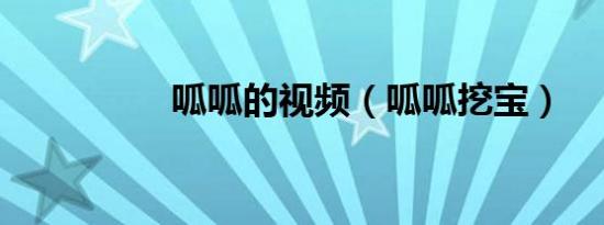 呱呱的视频（呱呱挖宝）