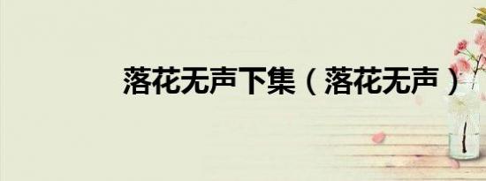 落花无声下集（落花无声）