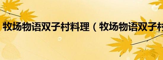 牧场物语双子村料理（牧场物语双子村料理）